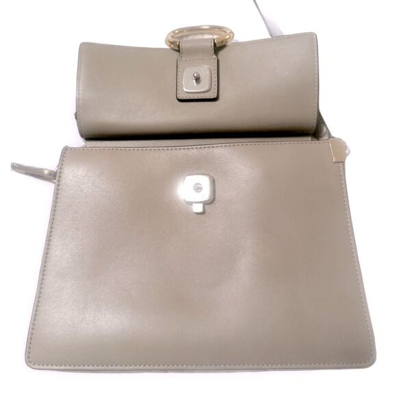Auth Chloe Calfskin Suede Medium Faye Shoulder Bag in Motty Grey - Picture 7 of 16
